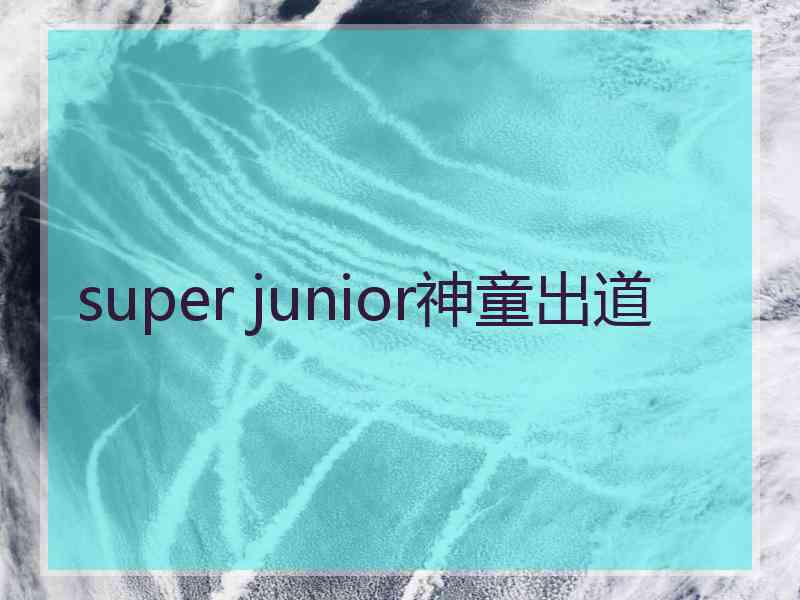 super junior神童出道