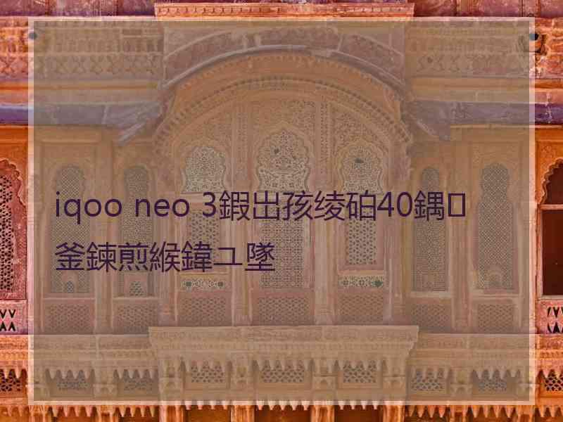 iqoo neo 3鍜岀孩绫砶40鍝釜鍊煎緱鍏ユ墜