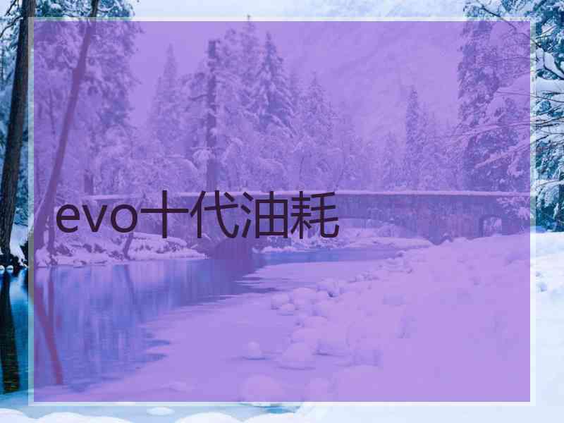 evo十代油耗