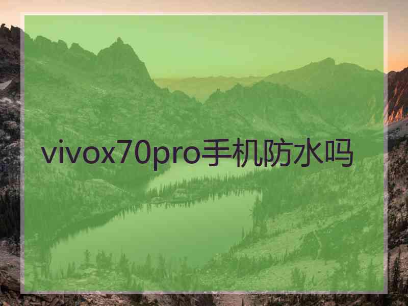 vivox70pro手机防水吗