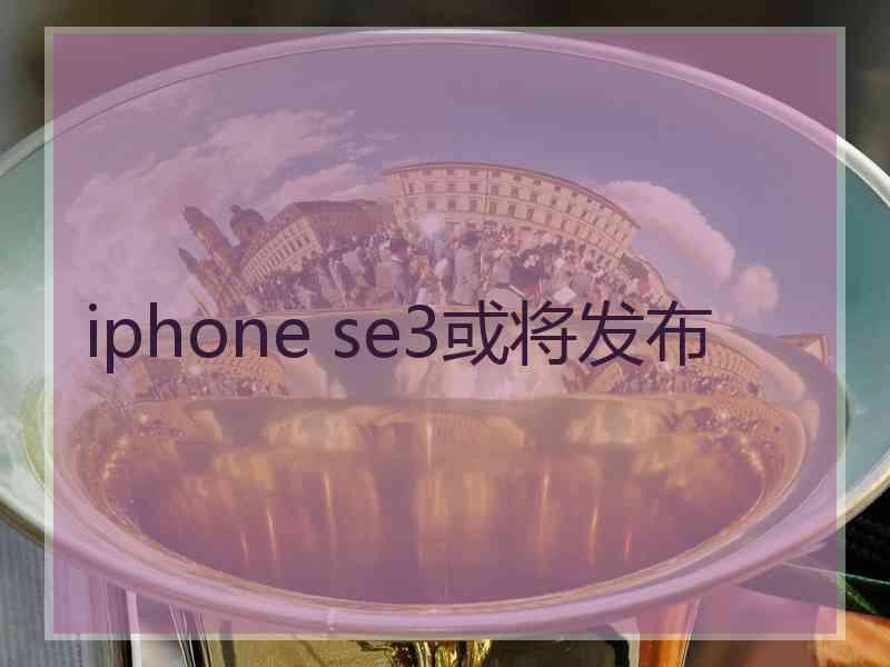 iphone se3或将发布