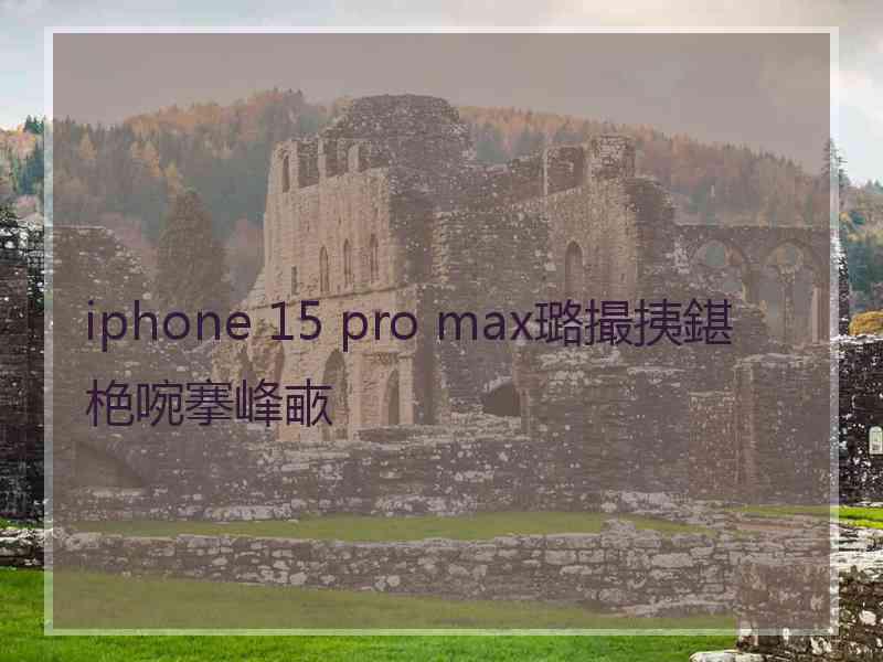 iphone 15 pro max璐撮挗鍖栬啘搴峰畞