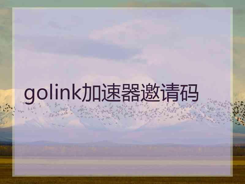 golink加速器邀请码