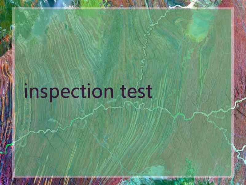 inspection test