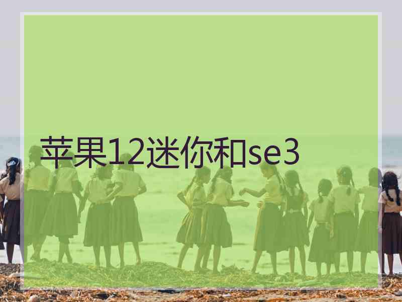 苹果12迷你和se3