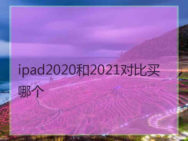 ipad2020和2021对比买哪个