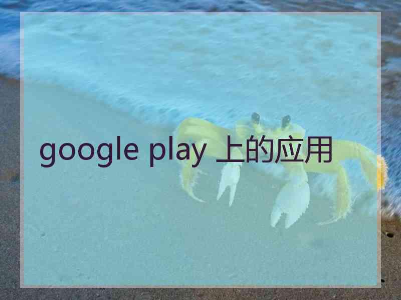 google play 上的应用