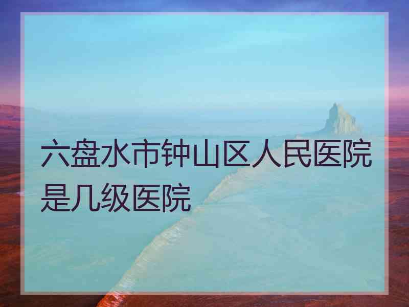 六盘水市钟山区人民医院是几级医院