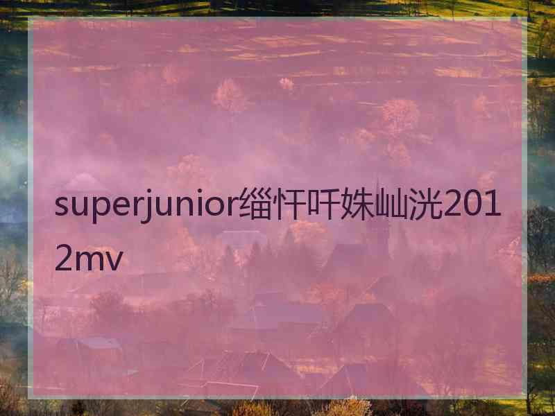 superjunior缁忓吀姝屾洸2012mv