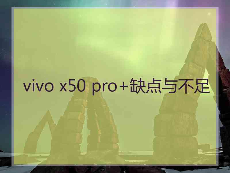 vivo x50 pro+缺点与不足