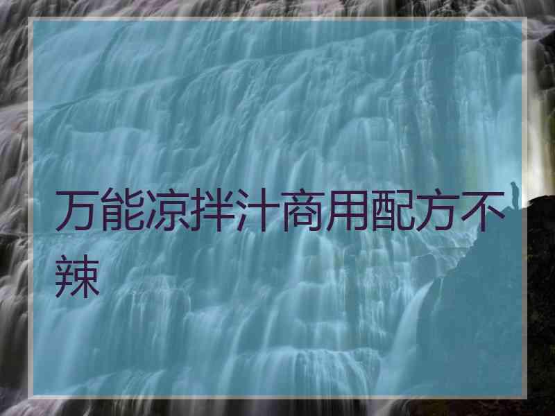 万能凉拌汁商用配方不辣