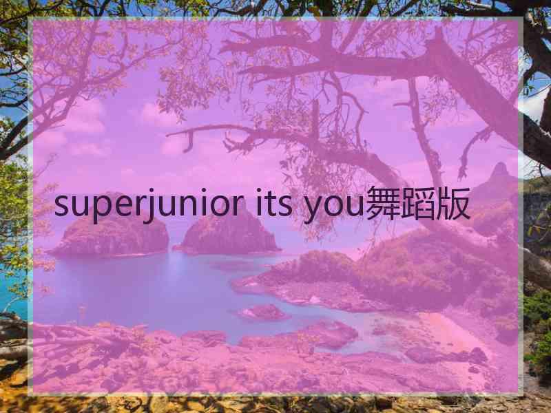 superjunior its you舞蹈版