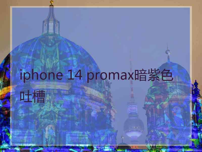 iphone 14 promax暗紫色吐槽