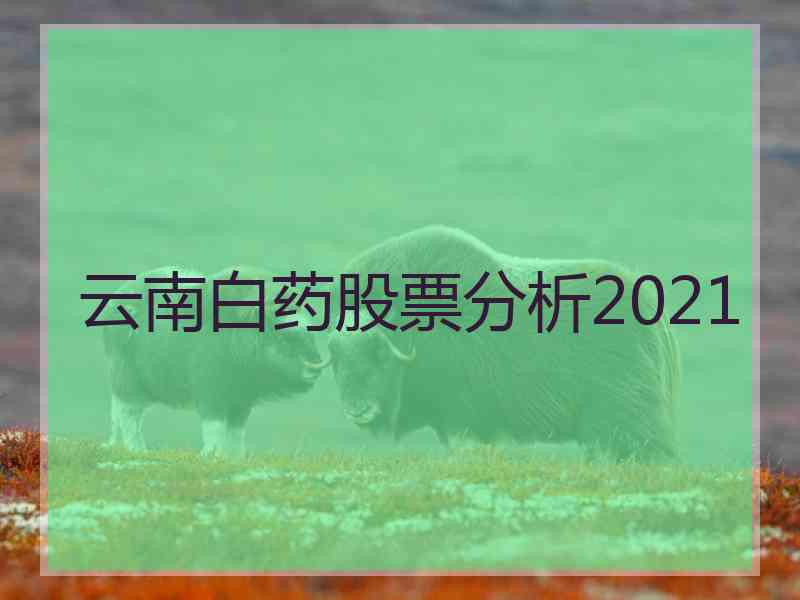 云南白药股票分析2021