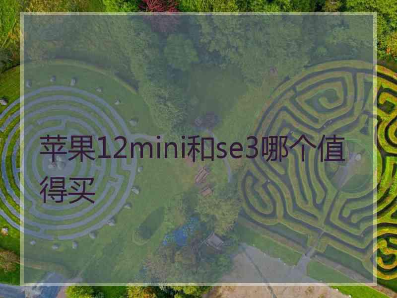 苹果12mini和se3哪个值得买