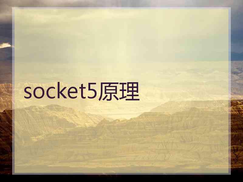 socket5原理