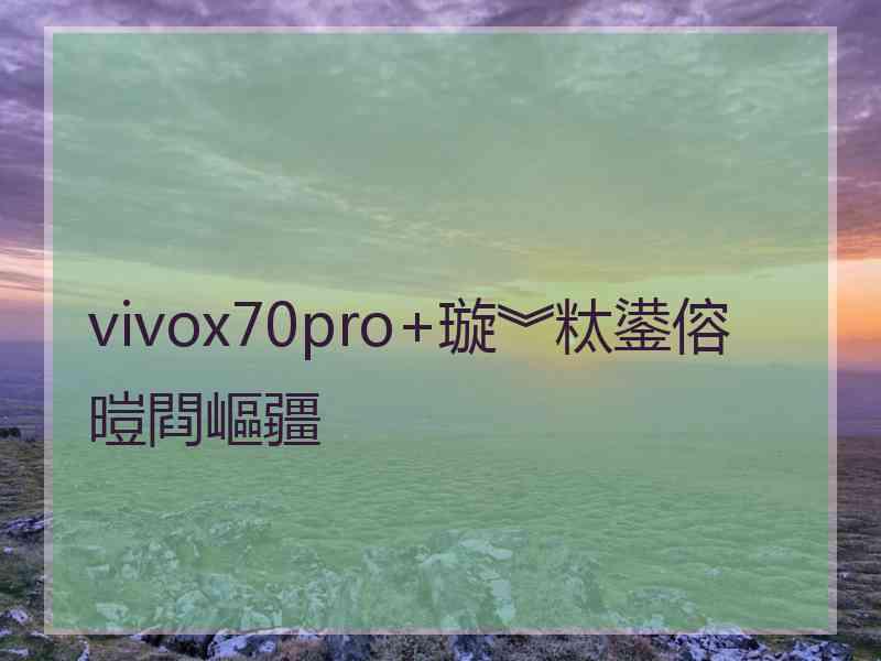 vivox70pro+璇︾粏鍙傛暟閰嶇疆