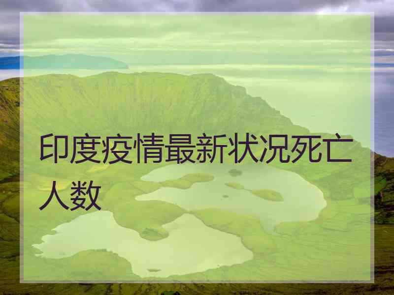 印度疫情最新状况死亡人数