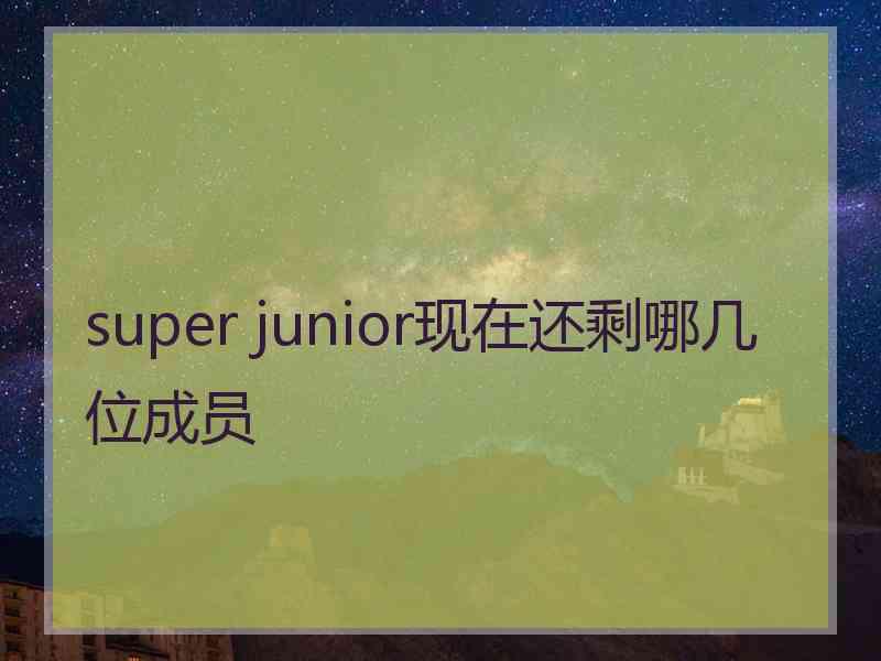 super junior现在还剩哪几位成员