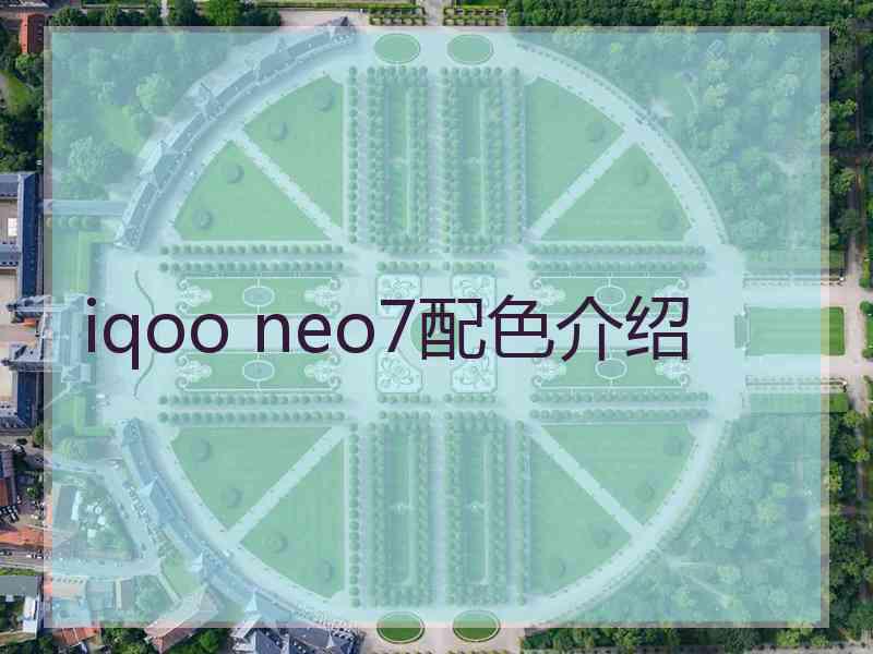 iqoo neo7配色介绍