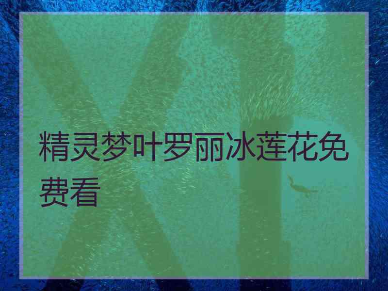 精灵梦叶罗丽冰莲花免费看