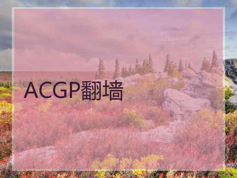 ACGP翻墙