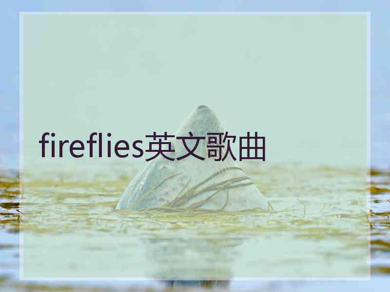 fireflies英文歌曲