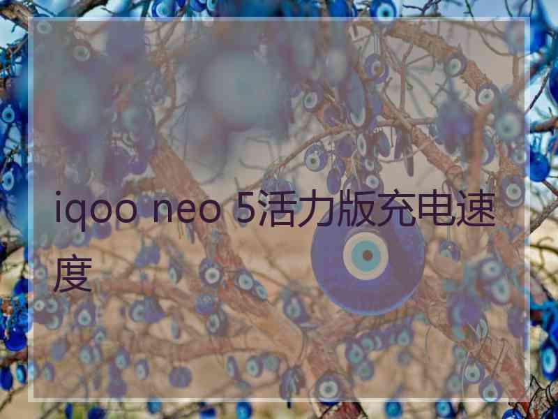 iqoo neo 5活力版充电速度