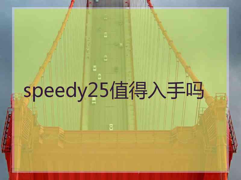 speedy25值得入手吗