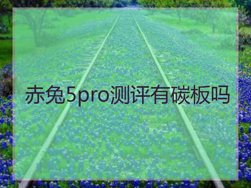 赤兔5pro测评有碳板吗