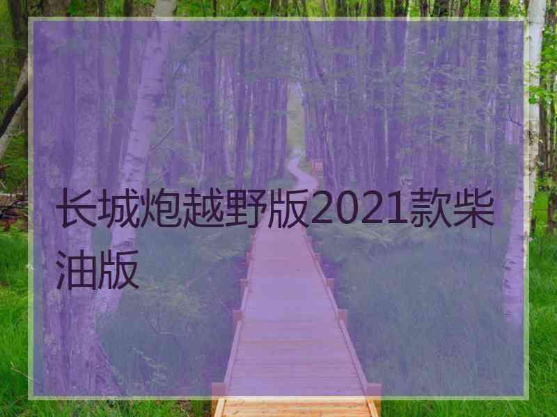 长城炮越野版2021款柴油版