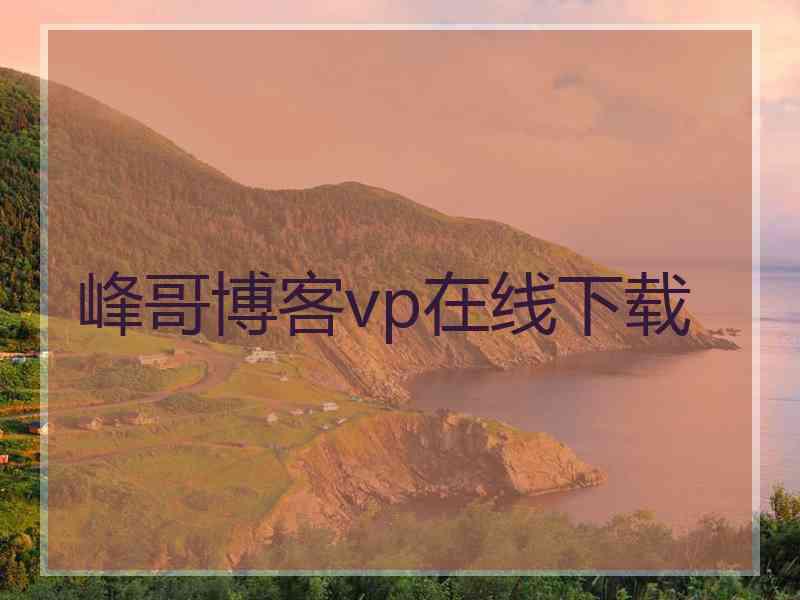 峰哥博客vp在线下载