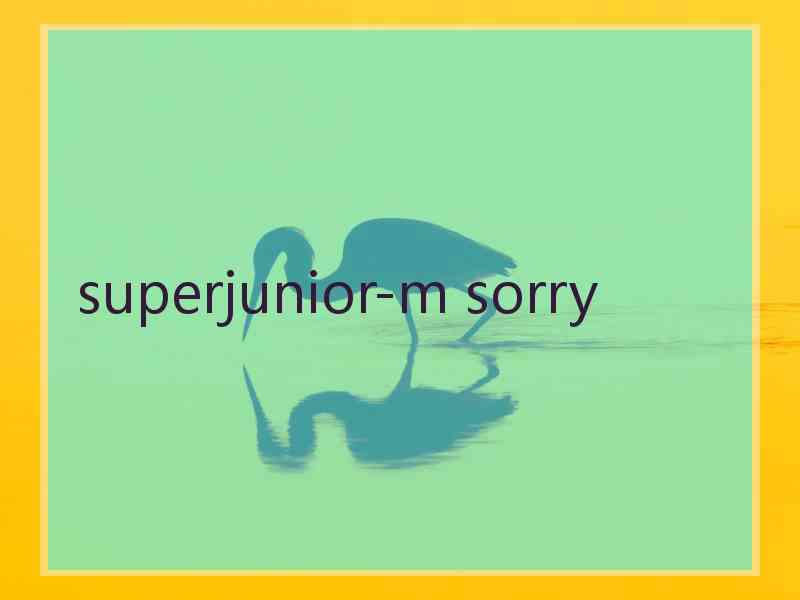 superjunior-m sorry