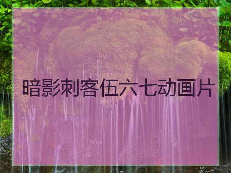 暗影刺客伍六七动画片