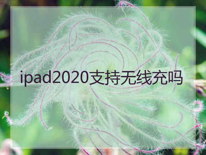 ipad2020支持无线充吗