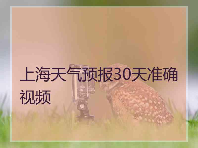 上海天气预报30天准确视频