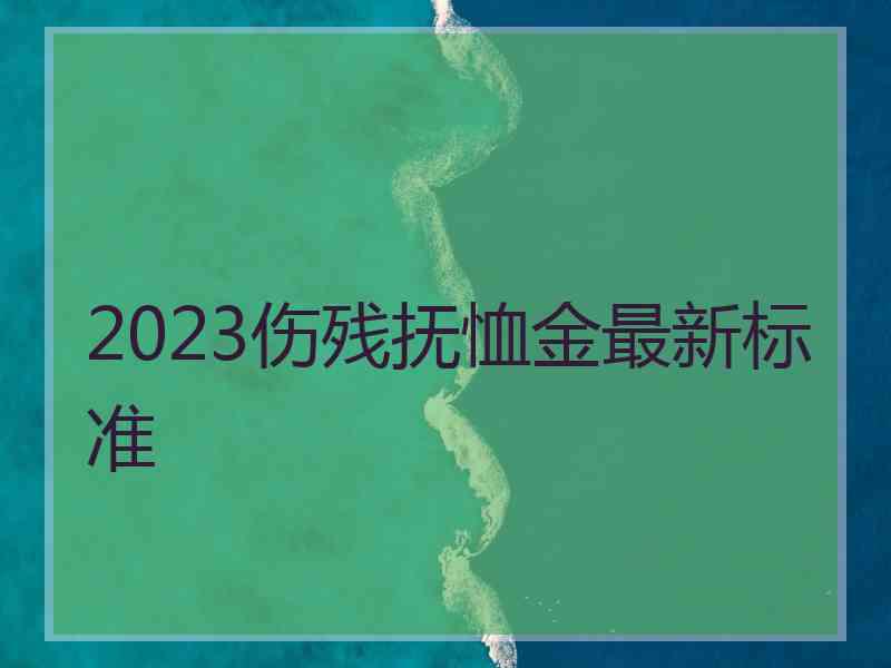 2023伤残抚恤金最新标准