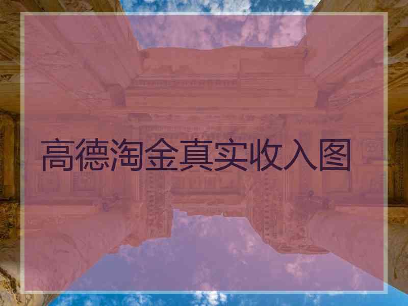 高德淘金真实收入图