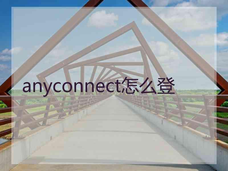 anyconnect怎么登