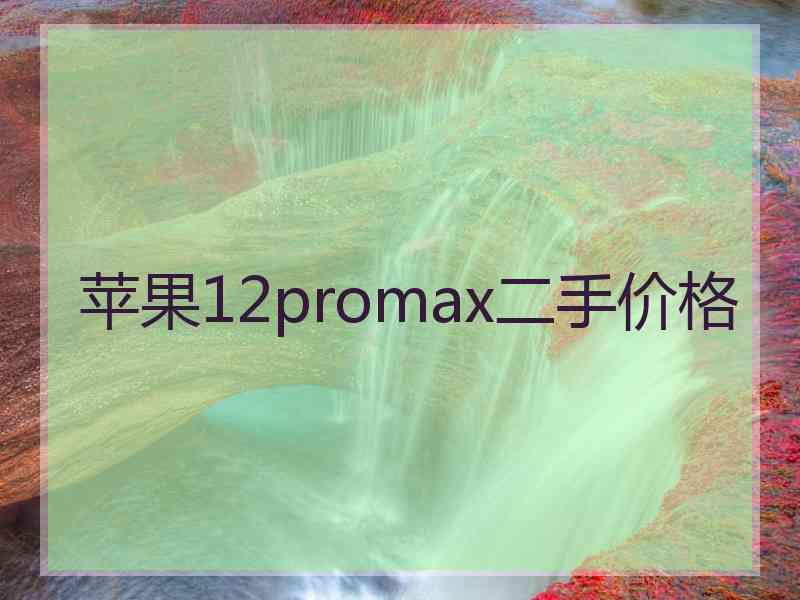 苹果12promax二手价格