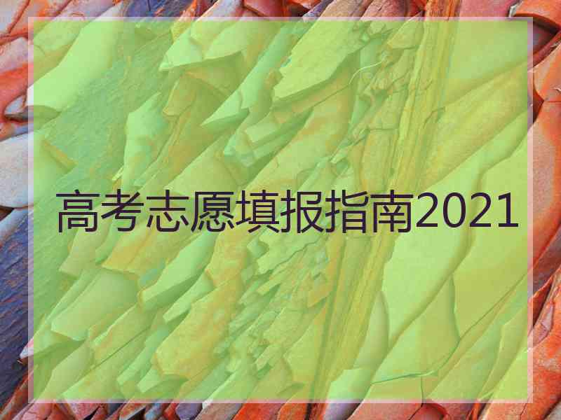 高考志愿填报指南2021