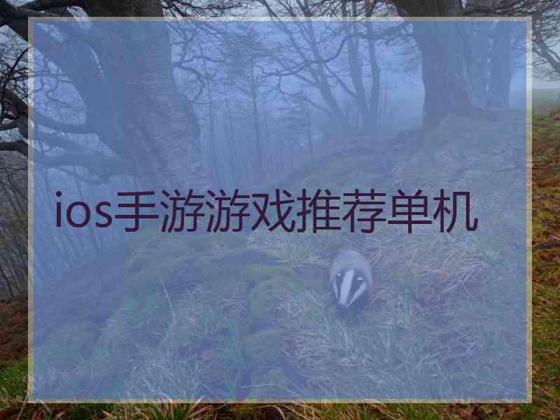 ios手游游戏推荐单机