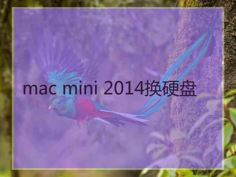 mac mini 2014换硬盘