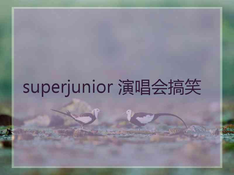 superjunior 演唱会搞笑