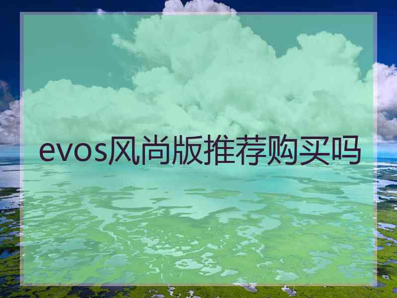 evos风尚版推荐购买吗