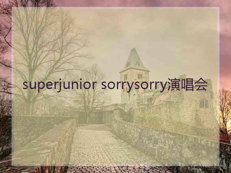 superjunior sorrysorry演唱会