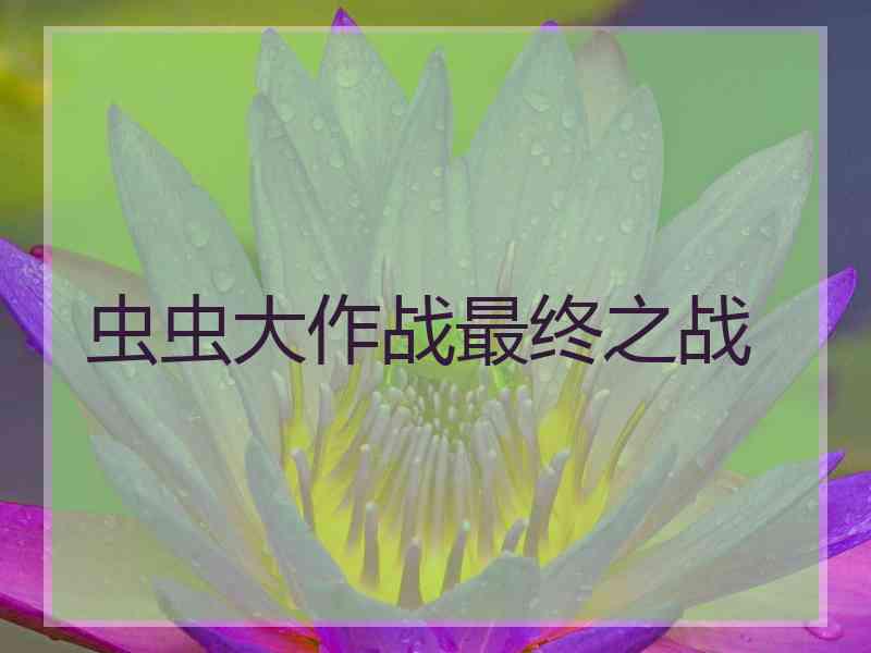 虫虫大作战最终之战