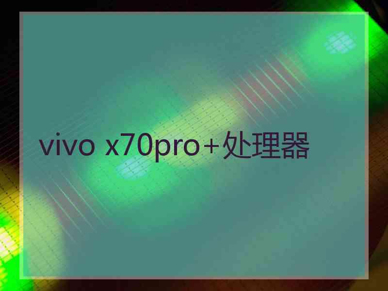 vivo x70pro+处理器