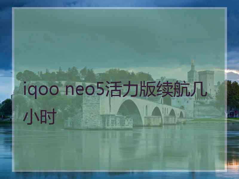 iqoo neo5活力版续航几小时