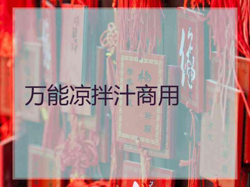 万能凉拌汁商用